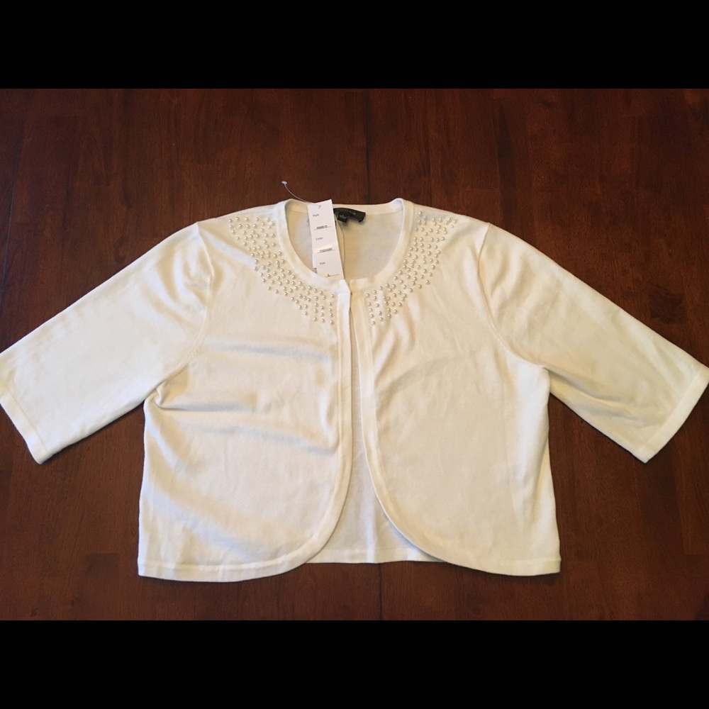 NEW Pearl Detail Cardigan Shrug